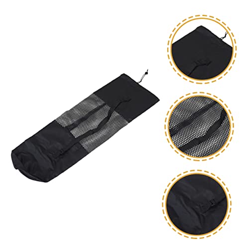 Kisangel Yoga Mat Mesh Bag Adjustable Shoulder Strap Yoga Mat Carrier Breathable Storage Bag for 35.43 X 9.84 in Mats 2-Pack