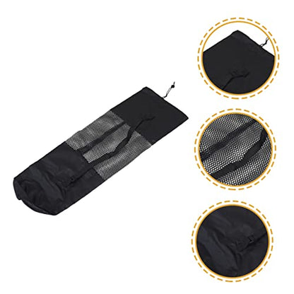 Kisangel Yoga Mat Mesh Bag Adjustable Shoulder Strap Yoga Mat Carrier Breathable Storage Bag for 35.43 X 9.84 in Mats 2-Pack