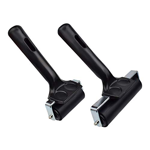 Hard Rubber Brayer Roller,Anti Skid Tape Construction Tool for Printmaking Wallpapers Stamping Gluing Application (3.8 and 2.2 Inch) - size: 3.8 and 2.2 Inch