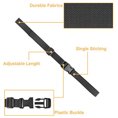 MAGARROW 24" 40" 60" 100" Strap Buckle Packing Straps Adjustable 1-Inch Belt - color: Black (4-Pack), size: 1" Wide - 24" Long