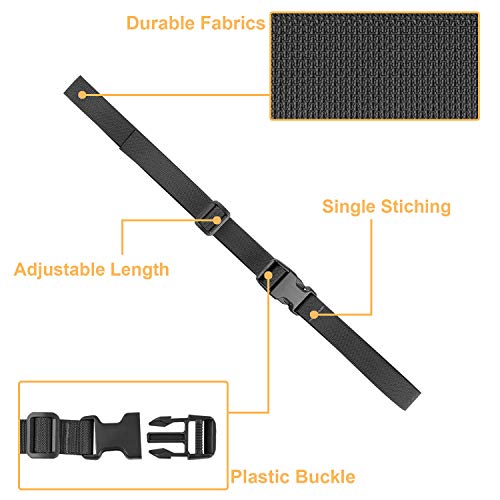 MAGARROW 24" 40" 60" 100" Strap Buckle Packing Straps Adjustable 1-Inch Belt - color: Black (4-Pack), size: 1" Wide - 100" Long