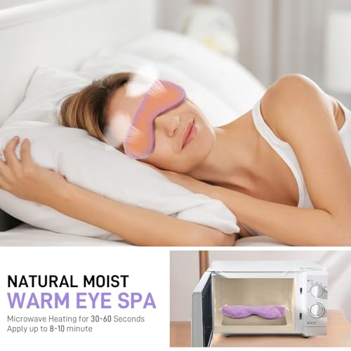 Weighted Eye Pillow for Yoga, Moist Heat Mask for Dry Eyes(Purple) - color: Eye Mask03-purple