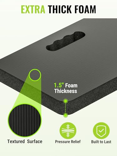 WORKPRO Extra Thick Kneeling Pad, 20 Pack, 17.5 x 11 x 1.5 in, Black - color: Black, size: 20 Pack