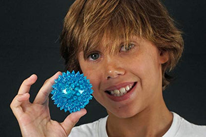 JA-RU Light Up Spiky Balls for Kids (12 Pack) – Light Up Bouncy Balls, Spiky Fidget Toys, Sensory Bin Filler, Stress Relief Toy, Bulk Party Favors – 695-12p - size: 12 Pack of Spike Balls