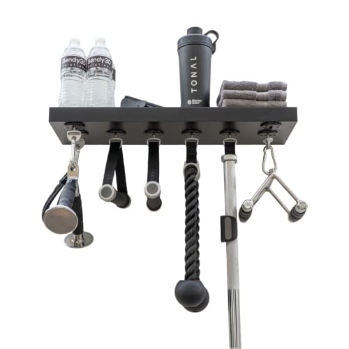 24" Premium Accessory Shelf with 8 mounts for Tonal compatable Accessories (Black, 24" Premium Shelf - 8 Mounts) - size: 24" Shelf Premium - 8 Mounts