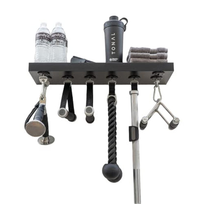24" Premium Accessory Shelf with 8 mounts for Tonal compatable Accessories (Black, 24" Premium Shelf - 8 Mounts) - size: 24" Shelf Premium - 8 Mounts