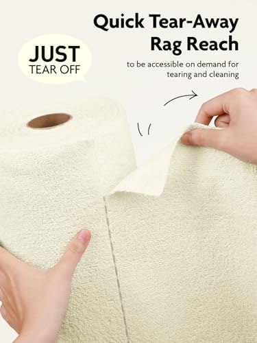 Fantasticlean Microfiber Cleaning Cloth Roll- 30 Sheets, 12" x 12" (Beige) - color: Beige, size: 30 pack