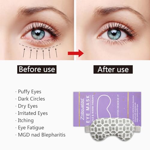 2in1 Heated/Ice Eye Mask Moist Heat Eye Mask Lavender Flaxseed Sinus Pillow