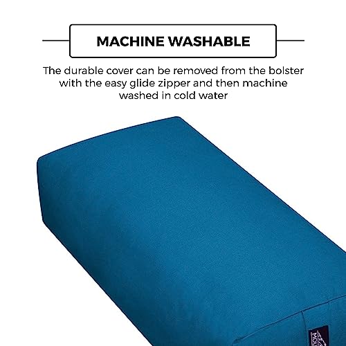 Mount Adams Firm Rectangular Yoga Bolster, 24x10x5in - color: Oceanside