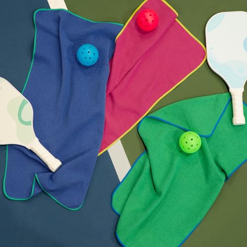 S&T INC. Microfiber Gym Towels, 3 Pack, 16" x 27", Honeycomb Brights - color: Honeycomb Brights