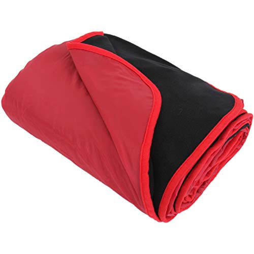Threadart Waterproof Blanket Outdoor Stadium Blanket | Black/Red - color: Black/Red