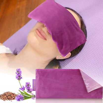 Hihealer Weighted Eye Mask for Sleeping, Lavender Eye Pillow for Spa Yoga - color: Purplex2