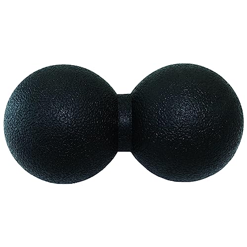 Hard Peanut Massage Ball, Double Lacrosse Massage Ball. Deep Tissue Massage Roller Mobility Ball for Physical Therapy Myofascial Release Muscle Relaxer Acupoint Massage (Black) | Mobility Massager Tool for Deep Tissue Physical Therapy Myofascial Release T