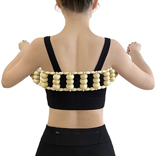 Wood Therapy Massage Tools, Wooden Back Massager Roller Rope - style: Back Massager