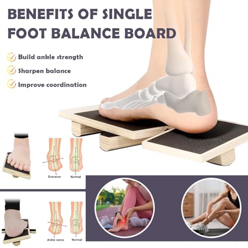 Rocker Board for Physical Therapy | Professional Adult Balance Board | Anti-Slip Wood Standing Desk Balance Board for Core Strength, BAPS & Slack Board Alternative (Suitable for Men & Women)