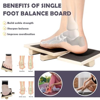 Rocker Board for Physical Therapy | Professional Adult Balance Board | Anti-Slip Wood Standing Desk Balance Board for Core Strength, BAPS & Slack Board Alternative (Suitable for Men & Women)