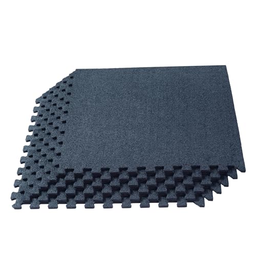 We Sell Mats 3/8 Inch Thick Interlocking Foam Carpet Tiles Durable Carpet Squares Anti Fatigue Support for Home Office or Classroom Use - color: Charcoal Gray, style: 24 Square Feet (6 Tiles)