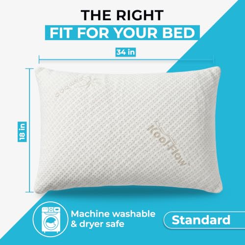 Xtreme Comforts Pillows for Sleeping - Adjustable King Memory Foam Pillow for Side, Back & Stomach Sleepers w/Removable Cooling Zipper Cover - Made in The USA