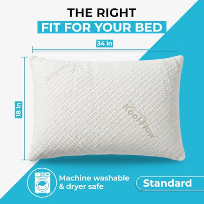 Xtreme Comforts Pillows for Sleeping - Adjustable King Memory Foam Pillow for Side, Back & Stomach Sleepers w/Removable Cooling Zipper Cover - Made in The USA
