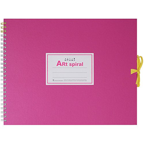 Maruman S313-08 Sketchbook Art Spiral F3 Thick Drawing Paper, 24 Sheets, Pink - color: Pink, size: F3 (8.74" x 11.26")