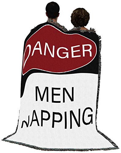 Pure Country Weavers Danger Men Napping Blanket - Gift Tapestry Throw Woven from Cotton - Made in the USA (72x54) - color: Men Napping