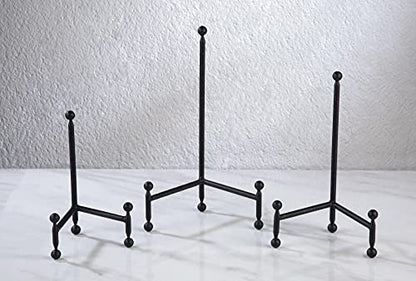 TRIPAR Modern Tripod Easel Display, Black Finish (5.25-Inch Depth, 1 Foot Height) - Lightweight & Durable Design - Perfect for Displaying Decorative Pictures, Artwork, Plates, Tiles, & More (10 Inch) - size: 10 Inch