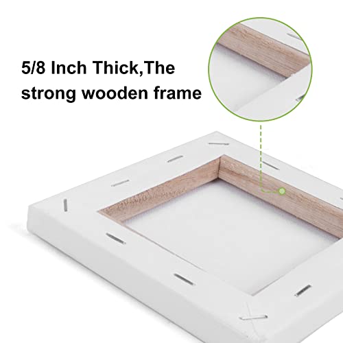 6Packs Mini Stretched Canvases for Painting with 3x5”, 4x4”, 4x6”, 5x5”, 5x7”, 6x6”, Painting Canvas for Oil & Acrylic Paint. - size: 6 Packs - 6 Sizes (1 of Each)