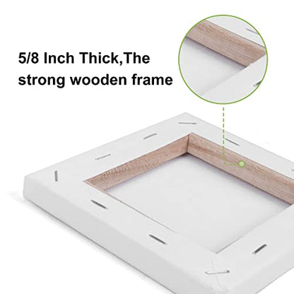 6Packs Mini Stretched Canvases for Painting with 3x5”, 4x4”, 4x6”, 5x5”, 5x7”, 6x6”, Painting Canvas for Oil & Acrylic Paint. - size: 6 Packs - 6 Sizes (1 of Each)