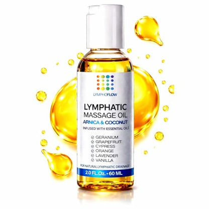 Lymphatic Drainage Massage Oil for Massage Therapy, Arnica & Coconut, 2 Oz - size: 2 Fl Oz (Pack of 1)