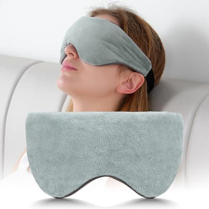 Sivio Weighted Eye Mask for Sleeping, Blackout Sleep Mask for Women & Men - color: Grey