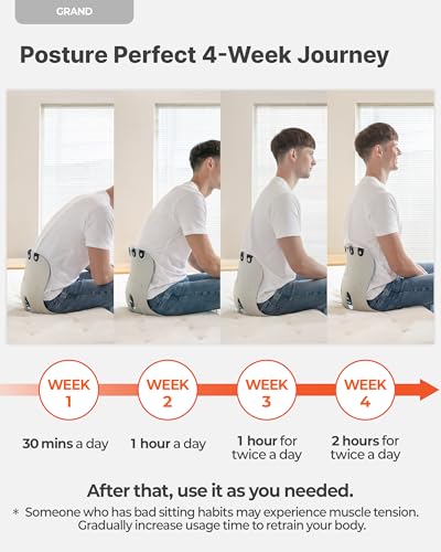 curble Grand– Extra Wide Ergonomic Seat Support, Sit Straighter Without Effort, Passive Posture Trainer for Office, Home & Car (Black) - color: Black