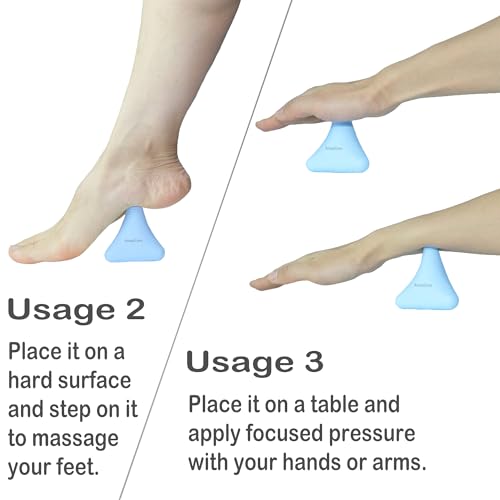 Trigger Point Massage Ball Manual Massager Tool 2.8”×2.9”. Blue - color: Blue