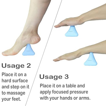 Trigger Point Massage Ball Manual Massager Tool 2.8”×2.9”. Blue - color: Blue