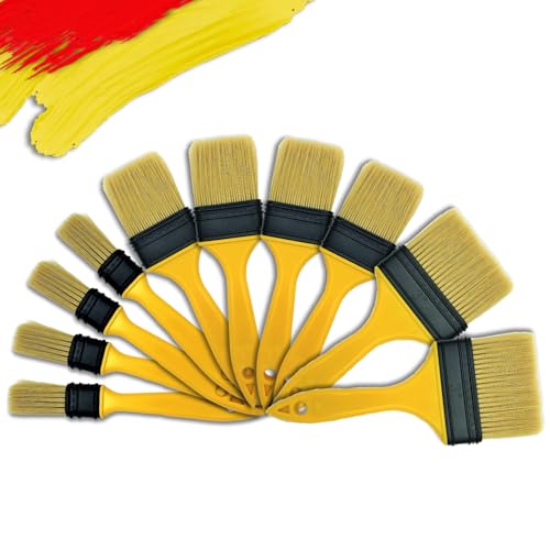 Not Chip Brush Set Assorted Size 40 Pack, Never Lose Bristles | Paint Brushes for Walls, 100% Plastic, for Paint, Glues, Stains and Single material - size: Multi Size, 40 pcs