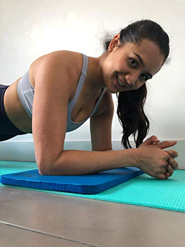 Yoga Knee Pad 0.6 inch Thick Pilates Yoga Knee Pad Cushion your knees Also support Elbows Forearms - color: Blue