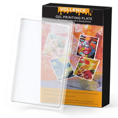 Vollence 8” X 10” Gel Printing Plate - Reusable Gel Monoprinting Plate for Press Art - size: 8" x 10"