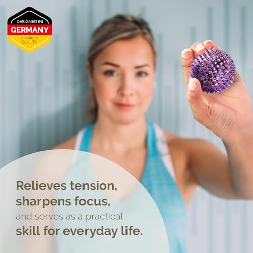 2X Spiky DBT Skill Balls | 2inch | Magnetic Stress Relief Balls | Spiky Massage Balls for Relaxation, Tension Release, Focus & Mobility (Black) (Purple, 2 inches) - color: Purple, size: 2 inches