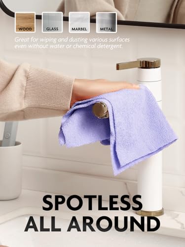 Fantasticlean Microfiber Cleaning Cloth Roll- 75 Sheets, 12"x12" (Lavender) - color: Lavender, size: 75 pack