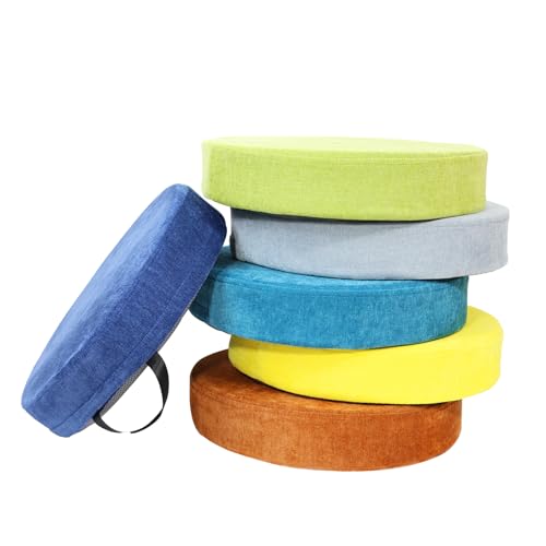 6 Pcs Flexible Floor Cushion for Classroom, Floor Cushions Easy to Clean and Carry,16''x16''x2'' Soft Cushion for Learning Sitting Daycare School Chair Yoga and Meditation (Chenille) - color: Chenille, size: 16 x 16 x 3 Inches