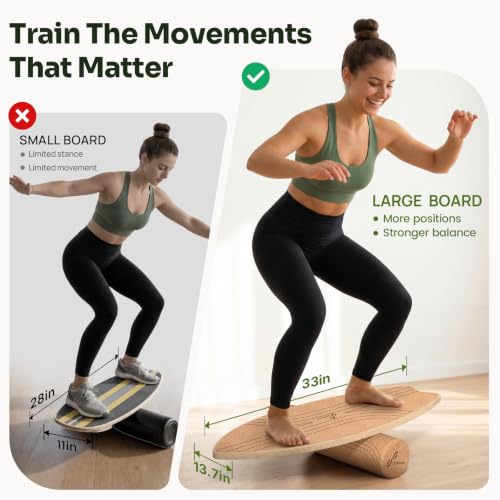 Sportneer Cork Surf Balance Board for Adults, 8-in-1 Balance Trainer