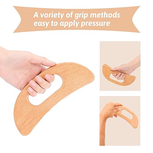 Mozeat Lens Body Gua Sha Tool Wooden Lymphatic Drainage Massager - color: Style-b