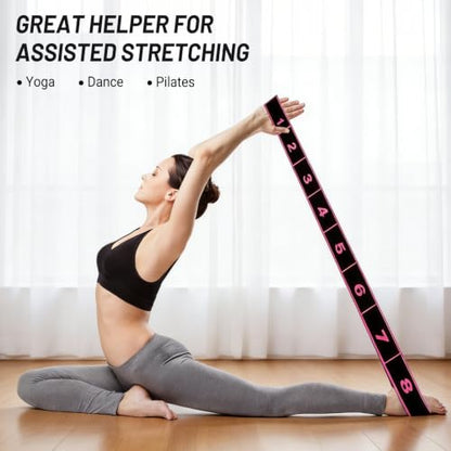 3PCS Stretch Strap,Fitness Resistance Band for Stretching and Yoga | Number Stretch Resistance Band,8-Section Elastic Stretching Strap, Clear Markings For Exercise,Physical Therapy,Pilates,Dance