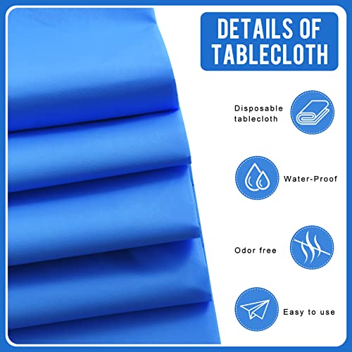 Eleclassi Royal Blue 6 Pack Premium Round Disposable Plastic Tablecloth - 84 Inch Round Plastic Table Cloths for Parties Disposable Tablecloth - Round Plastic Tablecloth - Royal Blue Round Tablecloth - color: Royal Blue