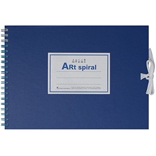 Maruman S311-02 Sketchbook F1 Art Spiral Drawing Paper, Thick, Blue, 24 Sheets - color: blue, size: F1 (5.83" x 8.27")