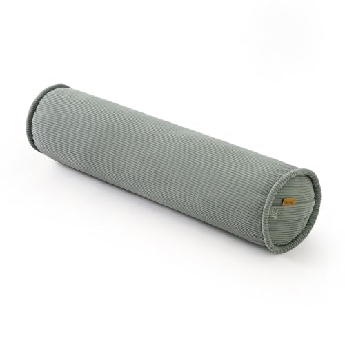 Cuddle Pillow – Corduroy Long Body Pillow for Adults, Cozy Bolster Pillow for Bed, Soft & Supportive for Relaxing Sleep,39 x 7.87 Inches,Grey Green - color: Grey Green, size: 39"x7.87"