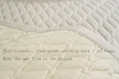 Thick Cotton Yoga Mat 100% Organic Natural Yoga Rug Fitness Rug with Bag for Exercise, Workout Washable 78.8 inches X 27.5 Inches (cotton)