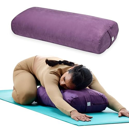 Gaiam 요가 볼스터 렉탱귤러 명상 베개 - color: 퍼플.