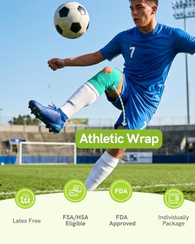 FriCARE Self Adhesive Bandage Wrap, Medical Tape in First Aid Kit, Rainbow | Elastic Cohesive Bandages for Sports/Vet/Wrist Ankle Wounds, 2 Inches X 5 Yards, Latex-free 6 Rolls - color: 6 Rainbow Color