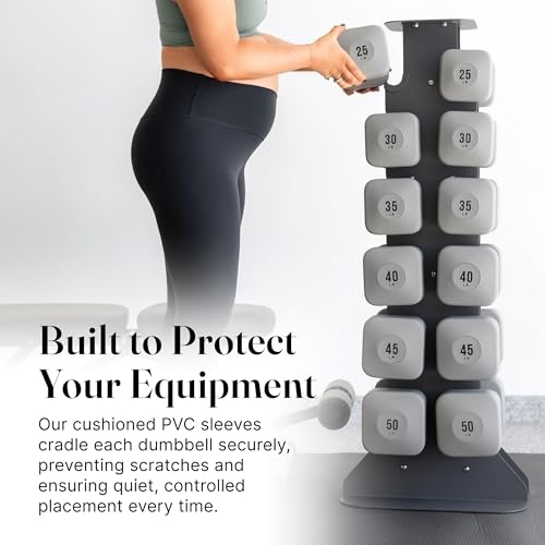 WeGym Dumbbell Rack, Sturdy Cast Iron for Space-Saving Home Gym Storage | Sturdy cast iron, space-saving storage, home strength training setup - color: Slate, style: XL