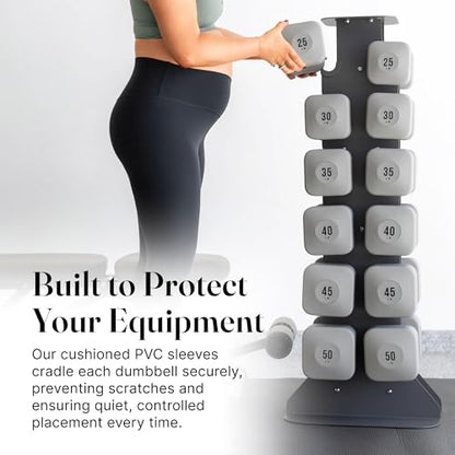 WeGym Dumbbell Rack, Sturdy Cast Iron for Space-Saving Home Gym Storage | Sturdy cast iron, space-saving storage, home strength training setup - color: Slate, style: XL